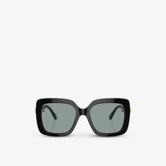 Солнцезащитные очки SK6001 в квадратной оправе из ацетата ацетата Swarovski, черный