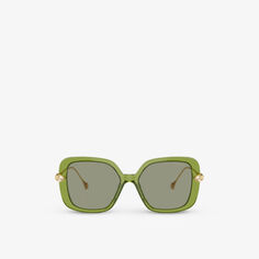 Солнцезащитные очки SK6011 в квадратной оправе из ацетата ацетата Swarovski, зеленый