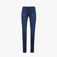 Hoxton Прямые джинсы из смесового хлопка с высокой посадкой Paige, цвет brentwood
