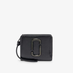 Мини-кошелек Snapshot с металлической бляшкой и логотипом Marc Jacobs, черный