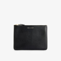 Классический кожаный кошелек с логотипом Comme des Garçons, черный