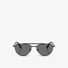 Солнцезащитные очки SK7007 в металлической оправе-авиаторе Swarovski, черный