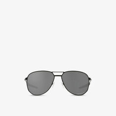 OO4147 Солнцезащитные очки-авиаторы Contrail PRIZM в металлическом корпусе Oakley, черный