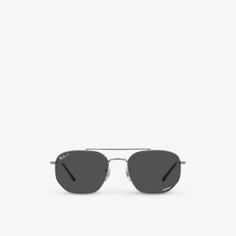 RB3707 солнцезащитные очки неправильной формы из бронзы Ray-Ban, серый