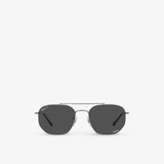 RB3707 солнцезащитные очки неправильной формы из бронзы Ray-Ban, серый