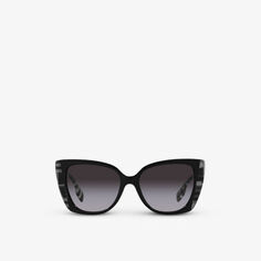 BE4393 Солнцезащитные очки Meryl из ацетата кошачьего глаза Burberry, черный