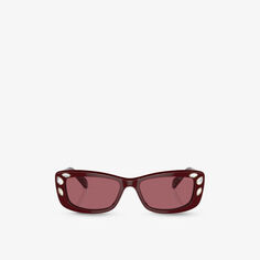 Солнцезащитные очки SK6008 в оправе-подушке из ацетата Swarovski, красный