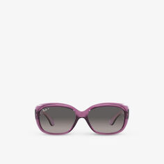 RB4101 Солнцезащитные очки Jackie Ohh в прямоугольной оправе из ацетата ацетата Ray-Ban, фиолетовый