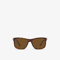 Солнцезащитные очки PR 18WS в квадратной оправе из ацетата Prada, коричневый