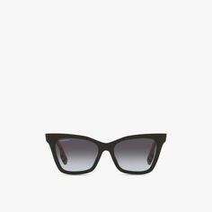 BE4346 Солнцезащитные очки Elsa неправильной формы из ацетата Burberry, черный