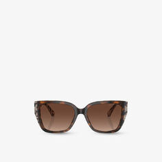 MK2199 Acadia солнцезащитные очки из ацетата черепаховой расцветки в прямоугольной оправе Michael Kors, коричневый