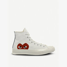 Высокие кеды Comme des Garçons PLAY x Converse из ткани 70-х годов Comme des Garçons, бежевый