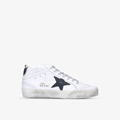 Женские кожаные кроссовки Mid Star 10238 Golden Goose, белый