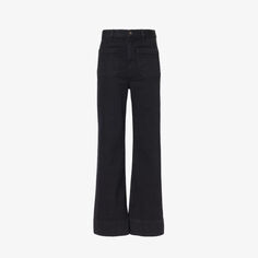 Расклешенные джинсы St Monica с высокой талией из смесового органического денима Jeanerica, черный