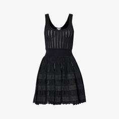 Платье мини из смесовой ткани стрейч с кринолином Alaia, цвет noir alaia AlaÏa