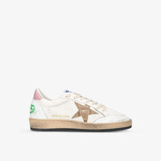 Кожаные кроссовки Ball Star 11189 с низким берцем Golden Goose, белый