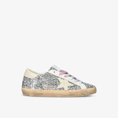 Кожаные низкие кеды Superstar с блестками Golden Goose, цвет other