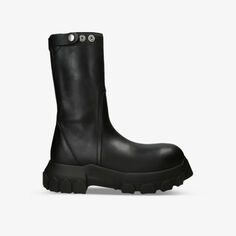 Кожаные ботинки Creeper Bozo Tractor Rick Owens, черный