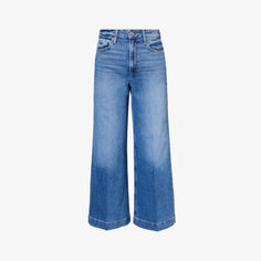 Расклешенные джинсы Harper Ankle со средней посадкой из эластичного хлопка Paige, цвет stronghold