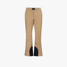 Прямые лыжные брюки со средней посадкой из эластичной ткани Moncler Grenoble, бежевый