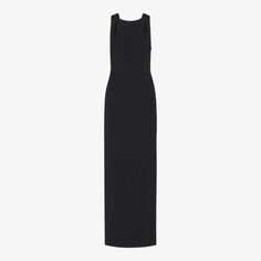 Платье макси из эластичного джерси с высоким воротником и завязками на спине Whistles, черный