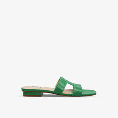 Кожаные сандалии с вырезом Loupe Dune, зеленый