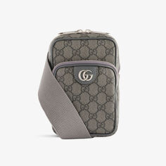 Холщовая сумка через плечо Ophidia GG Gucci, серый