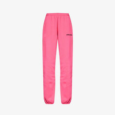 Спортивные брюки средней посадки Mimi из органического хлопка с вышивкой Rotate Sunday, розовый