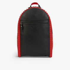 Рюкзак Backparis из кожи с контрастными вставками Christian Louboutin, черный