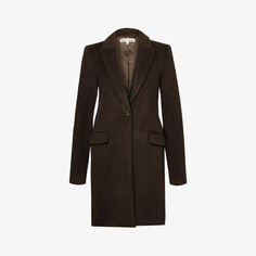 Пальто Whitmore стандартного кроя из смесовой шерсти с объемными плечами Reformation, цвет mocha