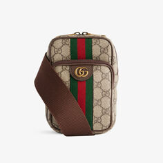 Холщовая сумка через плечо Ophidia GG Gucci, цвет be/nacero/vrv/nac