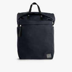 Рюкзак из смесового хлопка с фирменной нашивкой Paul Smith, темно-синий