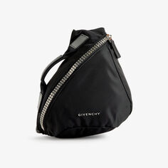 Маленькая сумка через плечо из смесовой ткани с G-молнией Givenchy, черный