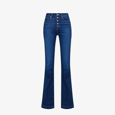 Flaunt Iconic расклешенные джинсы из эластичного денима с высокой посадкой Paige, цвет profound