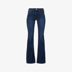 Расклешенные джинсы Le High Flare из эластичного денима с высокой посадкой и карманами Frame, цвет majesty