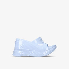 Туфли-лодочки Marshmallow на танкетке из лакированной резины Givenchy, синий