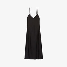 Тканое платье миди Ria с открытой спиной Claudie Pierlot, цвет noir / gris
