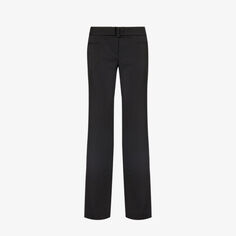 Прямые брюки Cherie из эластичной ткани со средней посадкой Reformation, черный
