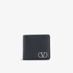 Кожаный кошелек с фирменной бляшкой Valentino Garavani, цвет nero