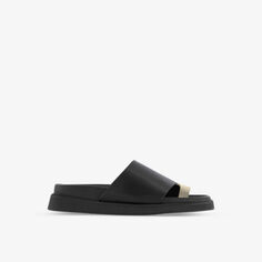 Кожаные сандалии с квадратным носком Alohas, черный