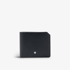 Кожаный кошелек с тисненым логотипом Montblanc, черный