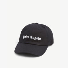 Бейсболка из хлопка с вышитым логотипом Palm Angels, черный