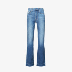 Расклешенные джинсы Good Legs с высокой талией из смесового хлопка Good American, синий