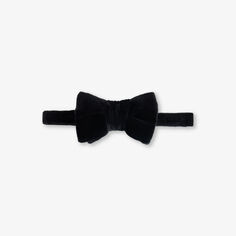 Хлопковый галстук-бабочка с бархатной текстурой Tom Ford, черный