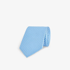 Шелковый галстук с фирменным узором Emporio Armani, цвет carta da zucchero