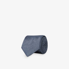 Тканый галстук Liam в горошек Reiss, синий