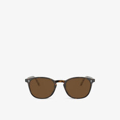 Ov53497su Финли, эсквайр солнцезащитные очки в круглой оправе Oliver Peoples, коричневый