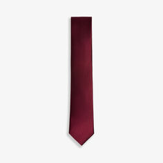 Шелковый галстук в полоску с микроузором Ted Baker, красный