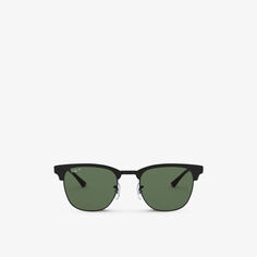 RB3716 Солнцезащитные очки Clubmaster в металлической квадратной оправе Ray-Ban, черный