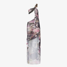 Платье макси из эластичной ткани с асимметричным вырезом Jaded London, мультиколор